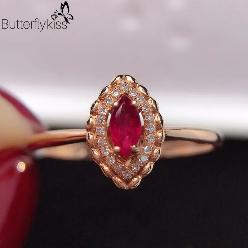 BK 18K Yellow Gold Natural Ruby Ring With Genuine Gold 585 Red Gemstone Women Jewelry Rings For Women Wedding Party Anniversary
BK 18K Yellow Gold Natural Ruby Ring With Genuine Gold 585 Red Gemstone Women Jewelry Rings For Women Wedding Party Anniversary