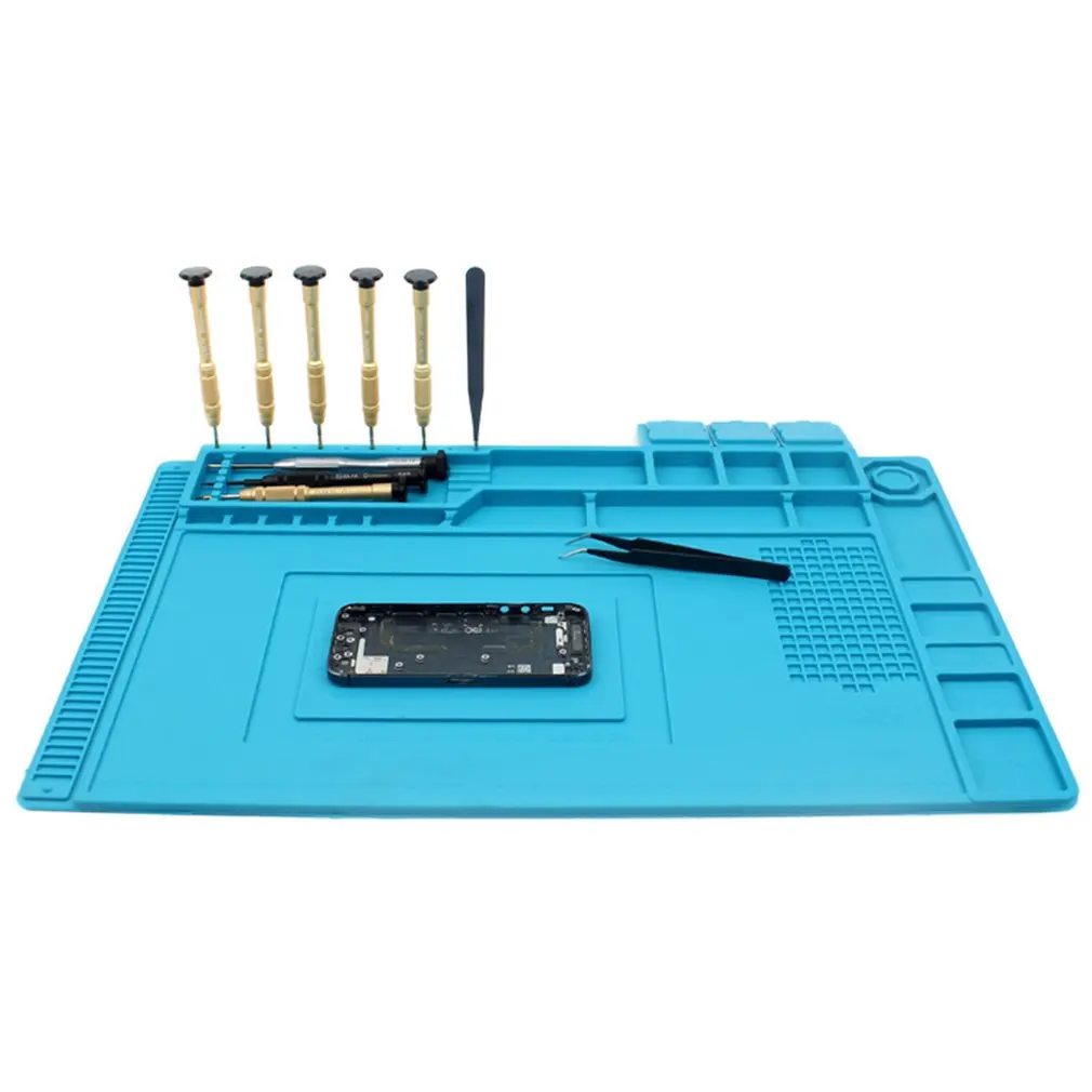 Repair Pad Insulation Heat-Resistant Soldering Station Silicon Soldering Mat Work Pad Desk Platform for BGA Soldering Station
Repair Pad Insulation Heat-Resistant Soldering Station Silicon Soldering Mat Work Pad Desk Platform for BGA Soldering Station