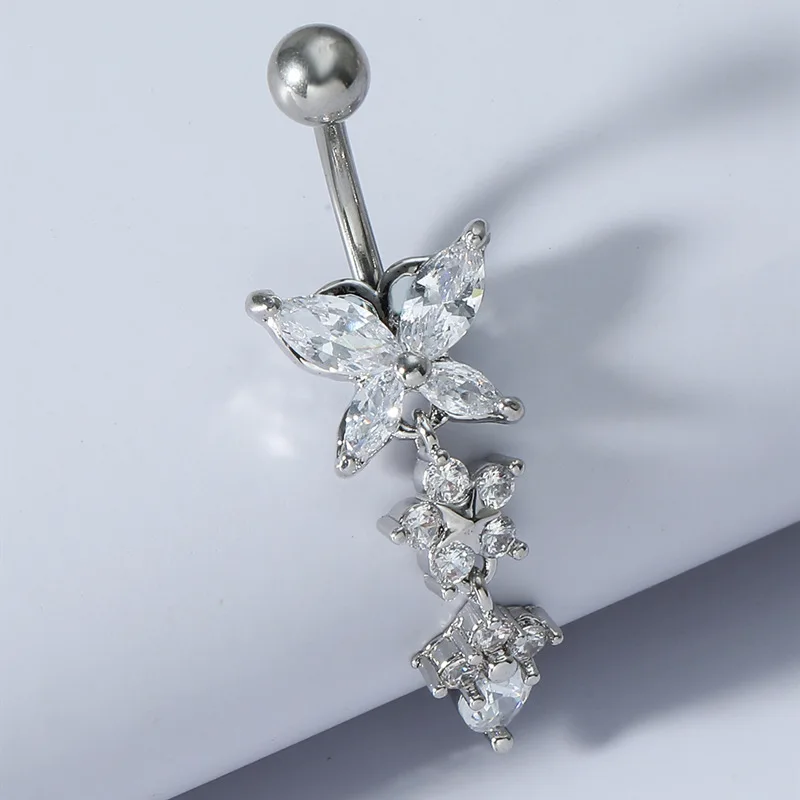 New Butterfly Zircon High Quality Stainless Steel Surgical Steel Navel Piercing Belly Button Rings Belly Piercing Body Jewelry
New Butterfly Zircon High Quality Stainless Steel Surgical Steel Navel Piercing Belly Button Rings Belly Piercing Body Jewelry