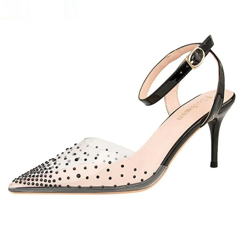Summer New Sexy Pointed Shallow Mouth Thin High Heels Transparent Crystal Line Strap Hollow Female Sandals Female 2021 Jelly
Summer New Sexy Pointed Shallow Mouth Thin High Heels Transparent Crystal Line Strap Hollow Female Sandals Female 2021 Jelly