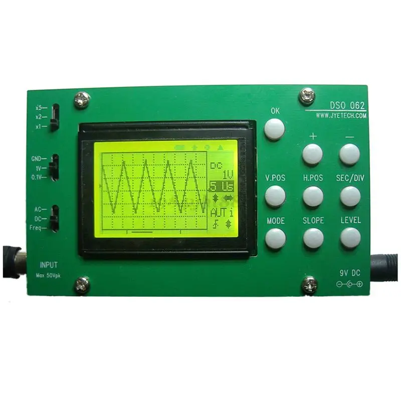 DSO062 цифровой осциллограф 1 МГц аналоговая полоса пропускания 20 MSa/s DIY Kit для Arduino r3 |