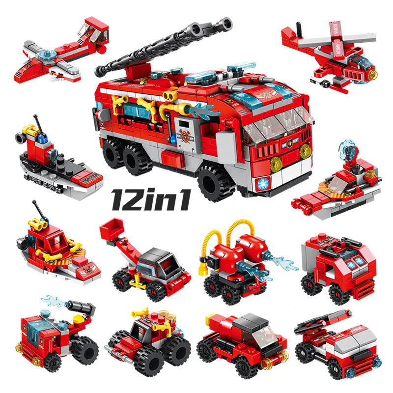 PANLOS 12 IN 1 City Fireman Brigade Series Building Blocks Creative Toys DIY Assembling Bricks Fire Fighting Rescue Car Model
PANLOS 12 IN 1 City Fireman Brigade Series Building Blocks Creative Toys DIY Assembling Bricks Fire Fighting Rescue Car Model
