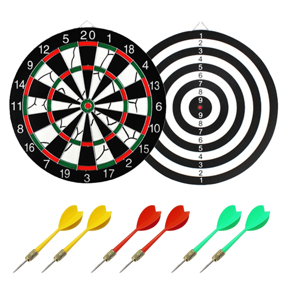 17in Double Side Dartboard Professional Dart Board Game Set with 6 Plastic Darts for Competition Family Entertainment
17in Double Side Dartboard Professional Dart Board Game Set with 6 Plastic Darts for Competition Family Entertainment