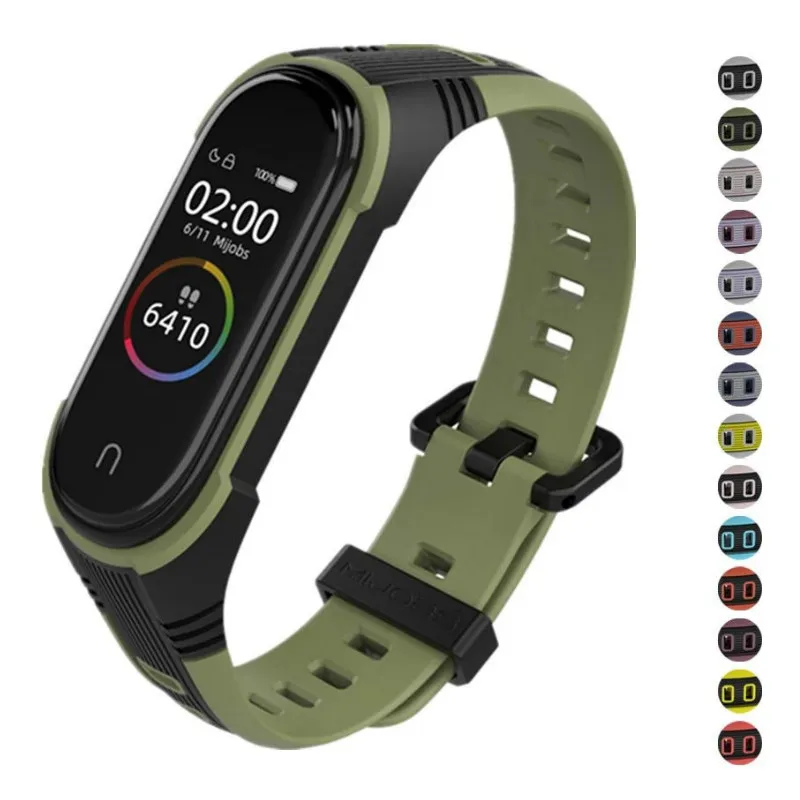 Сменный ремешок для Xiaomi Mi Band 5, 4, 3, силиконовый двухцветный ремешок для часов, браслет для Xiaomi Mi Band 
Сменный ремешок для Xiaomi Mi Band 5, 4, 3, силиконовый двухцветный ремешок для часов, браслет для Xiaomi Mi Band