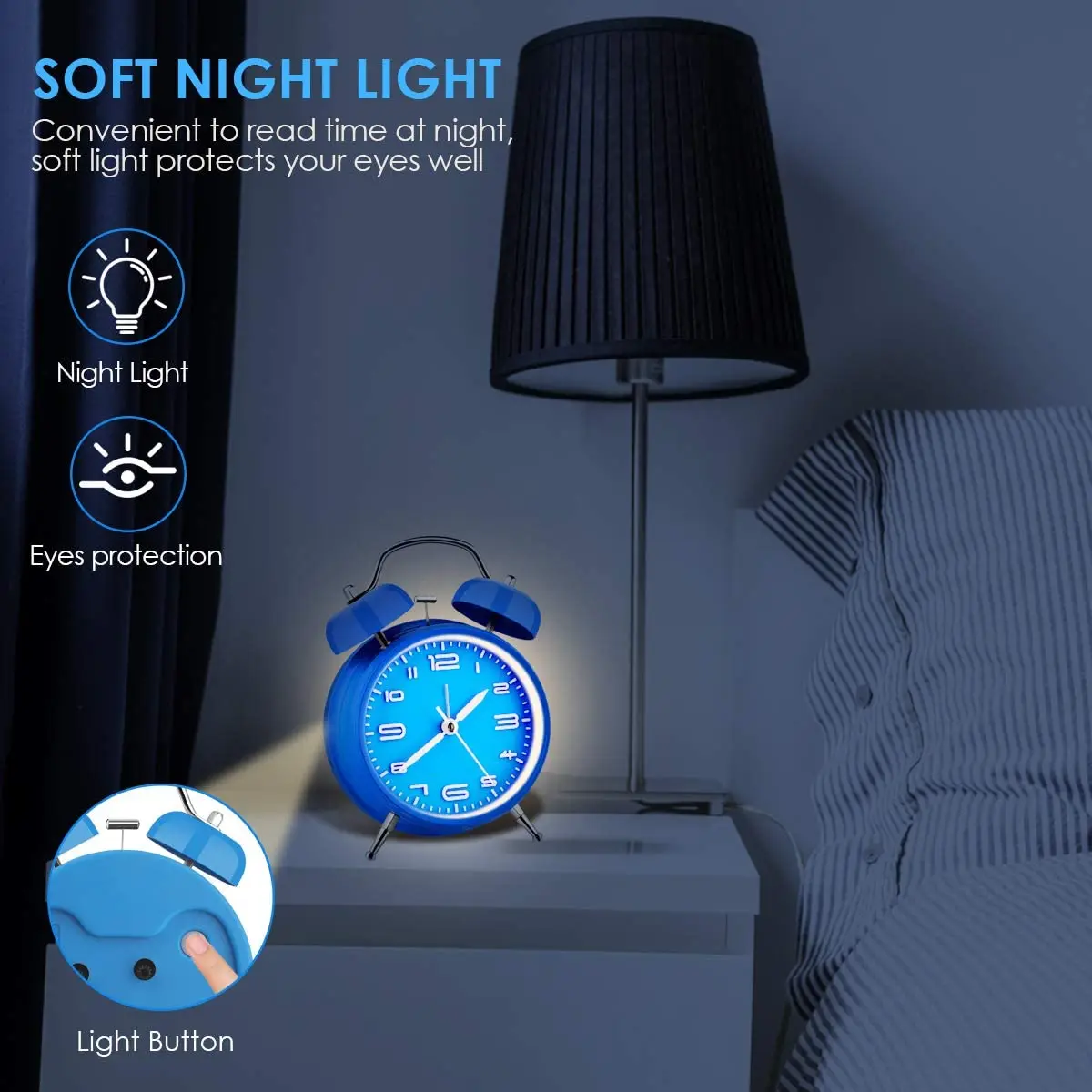 Plainmarsh Alarm Clocks, Super Loud Alarm Clock for Heavy Sleepers, Bedroom, Bedside, Desk (Blue)
Plainmarsh Alarm Clocks, Super Loud Alarm Clock for Heavy Sleepers, Bedroom, Bedside, Desk (Blue)