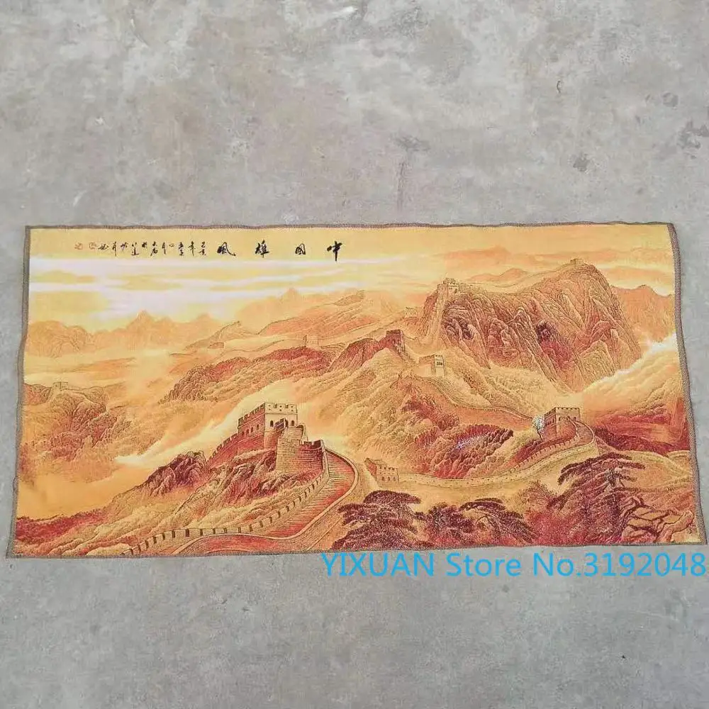 China Great Wall silk Thangka brocade painting gold silk cloth weaving embroidery silk embroidery antique crafts
China Great Wall silk Thangka brocade painting gold silk cloth weaving embroidery silk embroidery antique crafts