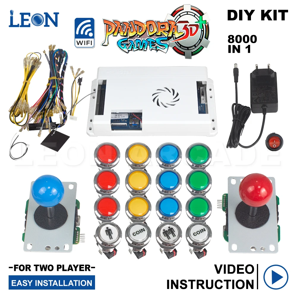 Pandora Arcade Kit Pandora Box 3d Wifi 8000 In 1 Chrome Plating Illuminated Arcade Button 5V 5pin 8way Sanwa Arcade Joystick
Pandora Arcade Kit Pandora Box 3d Wifi 8000 In 1 Chrome Plating Illuminated Arcade Button 5V 5pin 8way Sanwa Arcade Joystick