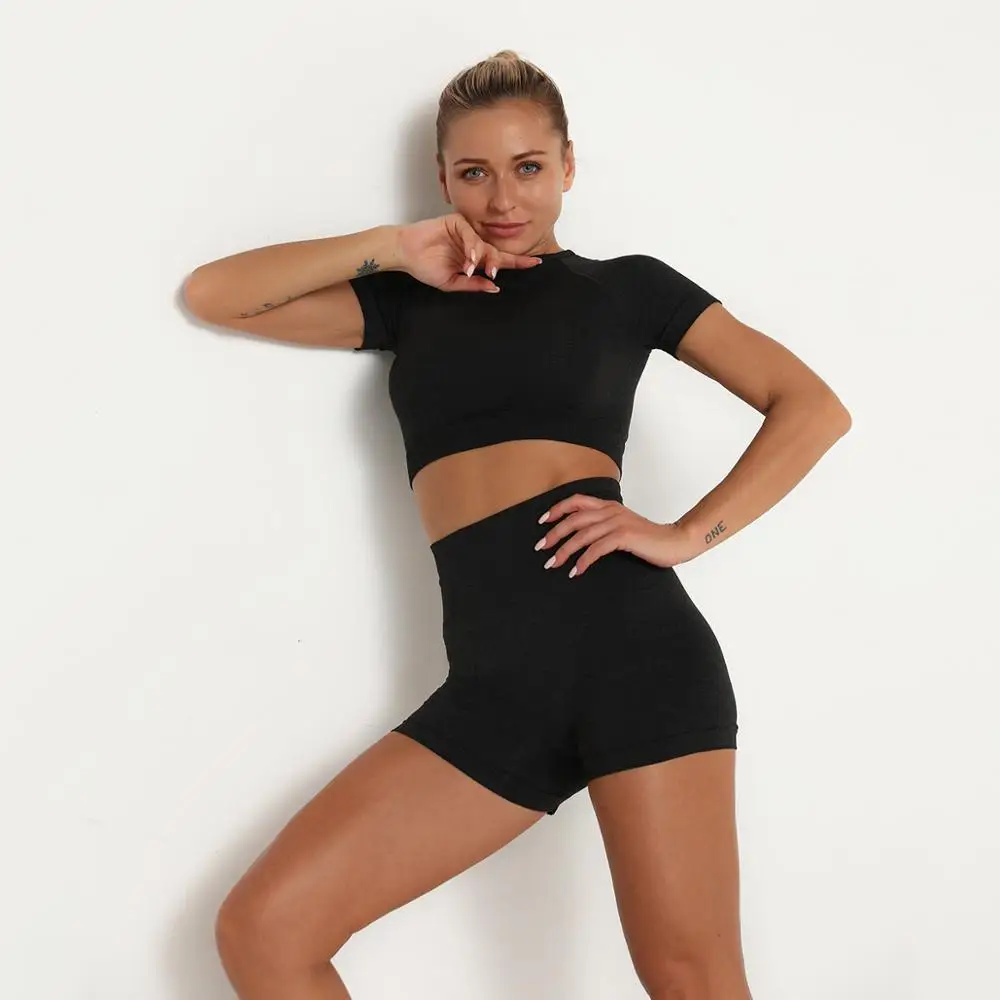 2 Piece Short Sleeve Yoga Set Women Vital Seamless Sport Suit Gym Clothes sport Outfit for woman top and bottom Set Sportswear
2 Piece Short Sleeve Yoga Set Women Vital Seamless Sport Suit Gym Clothes sport Outfit for woman top and bottom Set Sportswear