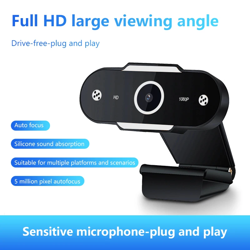 Mini HD 1080P Webcam Computer PC WebCamera With Microphone Rotatable Cameras For Live Broadcast Video Calling Conference Work 
Mini HD 1080P Webcam Computer PC WebCamera With Microphone Rotatable Cameras For Live Broadcast Video Calling Conference Work