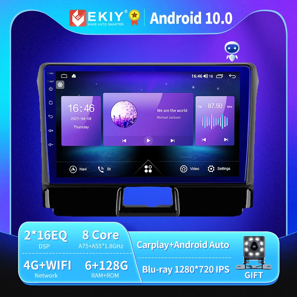 

EKIY Autoradio Android 10 For Toyota Corolla Axio 2 Fielder 3 E160 2012-2021 Car Radio Multimedia Blu-ray IPS/QLED Auto GPS DVD