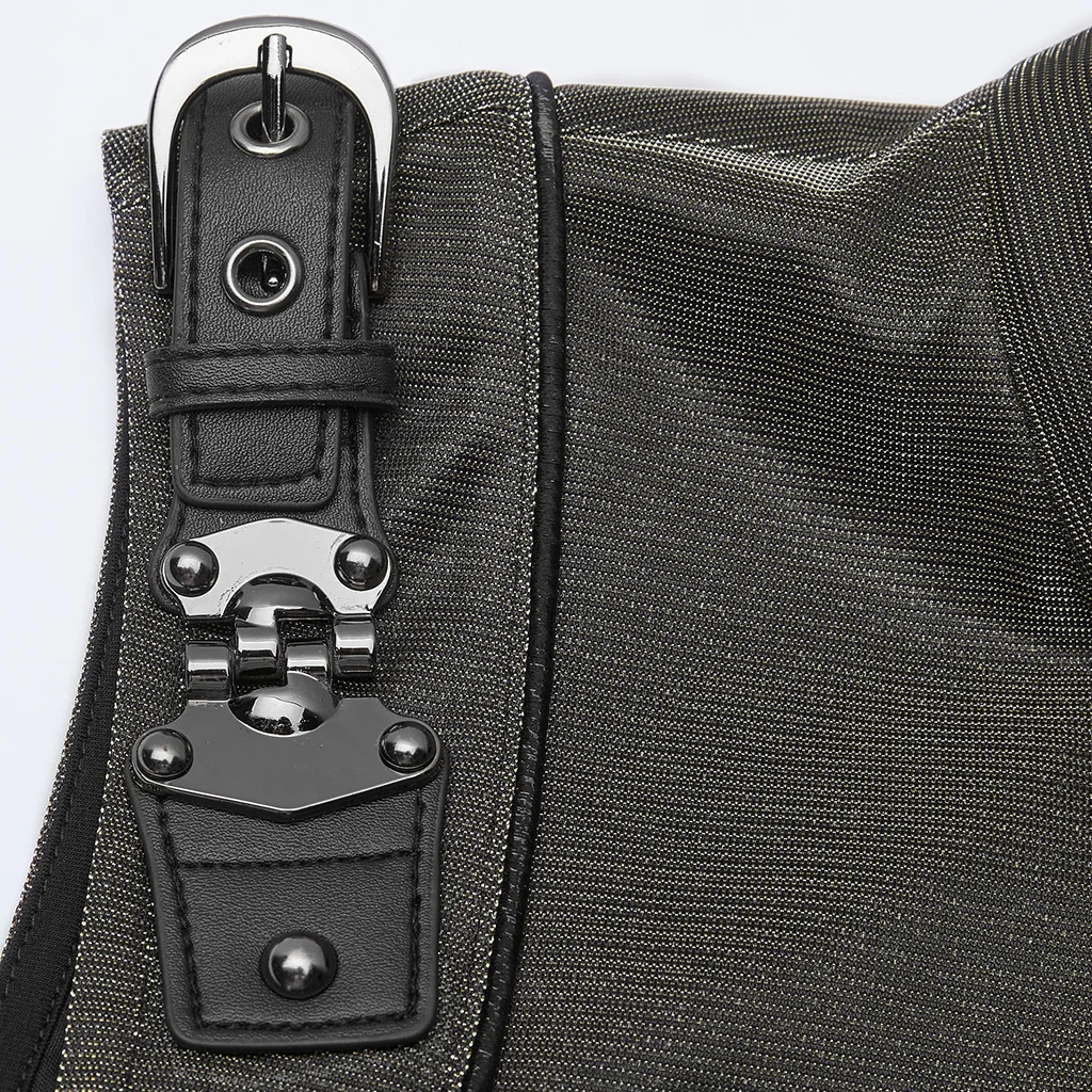 PUNK RAVE Men's Punk Futuristic Sleeveless T-shirt Stand Collar Slim Fit Personaity Handsome Summer Shirt
PUNK RAVE Men's Punk Futuristic Sleeveless T-shirt Stand Collar Slim Fit Personaity Handsome Summer Shirt