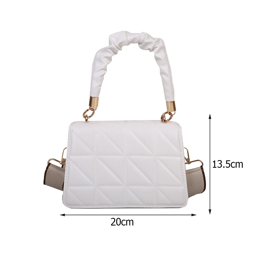 Fashion Women Pleated Handle Shoulder Crossbody Bags Lattice Pattern Messenger Bag Casual Ladies PU Leather Solid Color Flap Bag 
Fashion Women Pleated Handle Shoulder Crossbody Bags Lattice Pattern Messenger Bag Casual Ladies PU Leather Solid Color Flap Bag