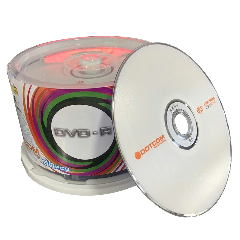 

50pcs DVD Drives Blank DVD-R CD Disks 4.7GB 16X Bluray Recordable Media Compact Write Once Data Storage Empty DVD Discs