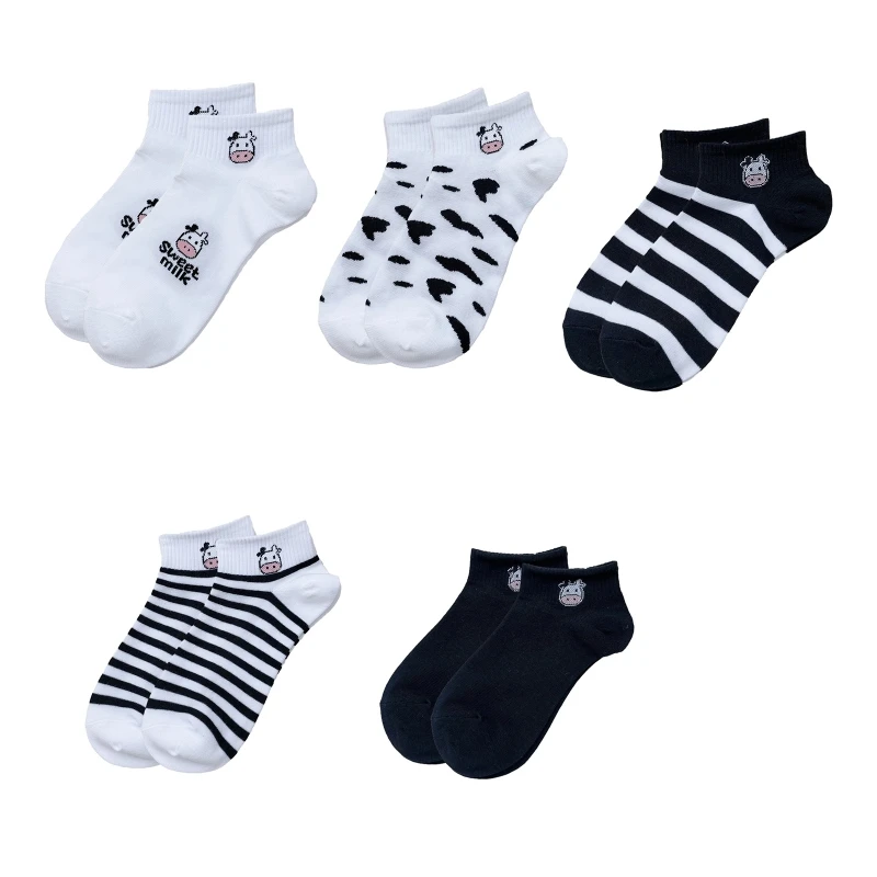 Женские летние короткие носки до щиколотки в Корейском стиле Харадзюку С Рисунком милой молочной коровы черные белые полосатые неглубокие ...
Женские летние короткие носки до щиколотки в Корейском стиле Харадзюку С Рисунком милой молочной коровы черные белые полосатые неглубокие ...