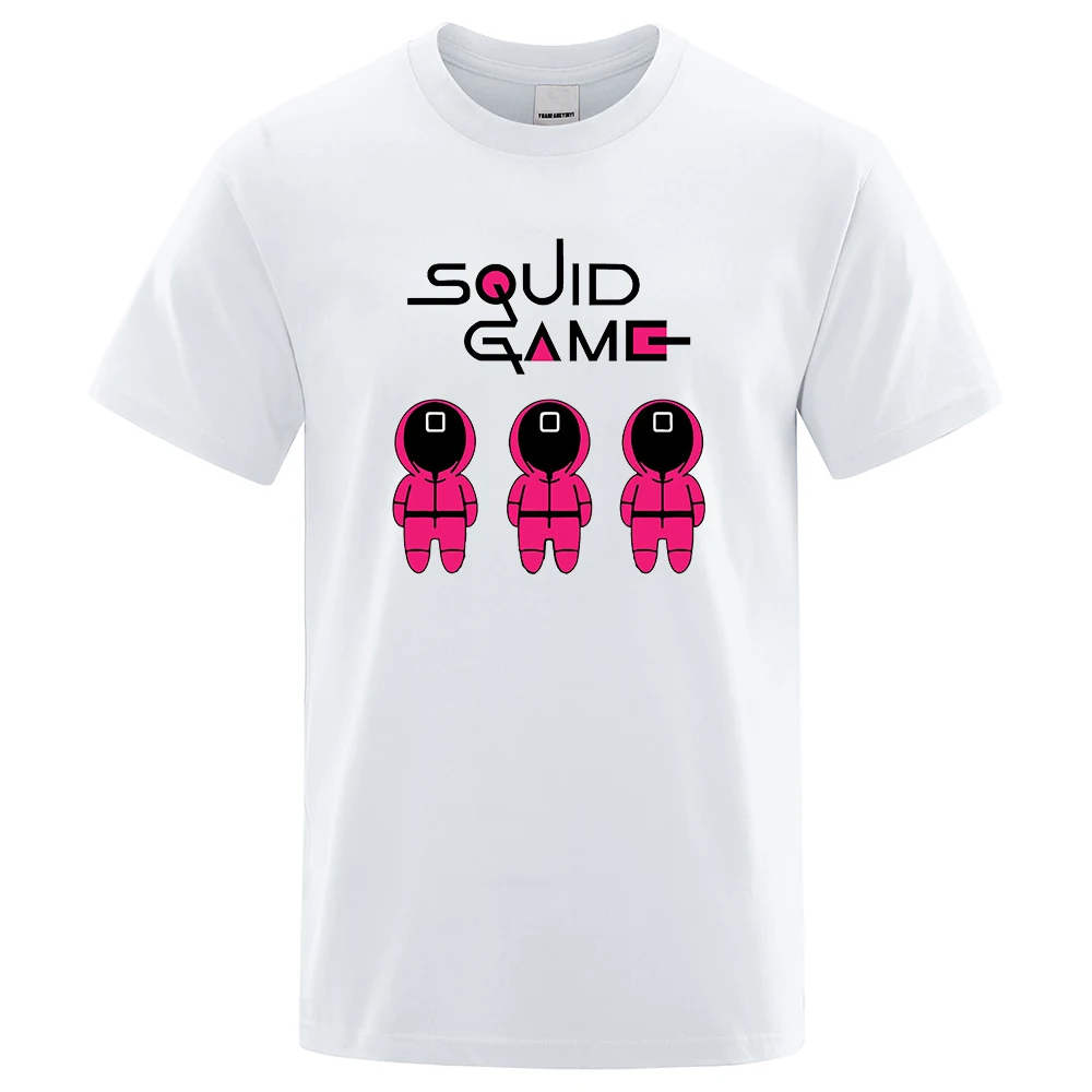 Summer New Squid Game Square Mask Red Clothes People Printed Mens T Shirt Street Pure Cotton Tee Korean Top Hip-Hop Male T-Shirt
Summer New Squid Game Square Mask Red Clothes People Printed Mens T Shirt Street Pure Cotton Tee Korean Top Hip-Hop Male T-Shirt