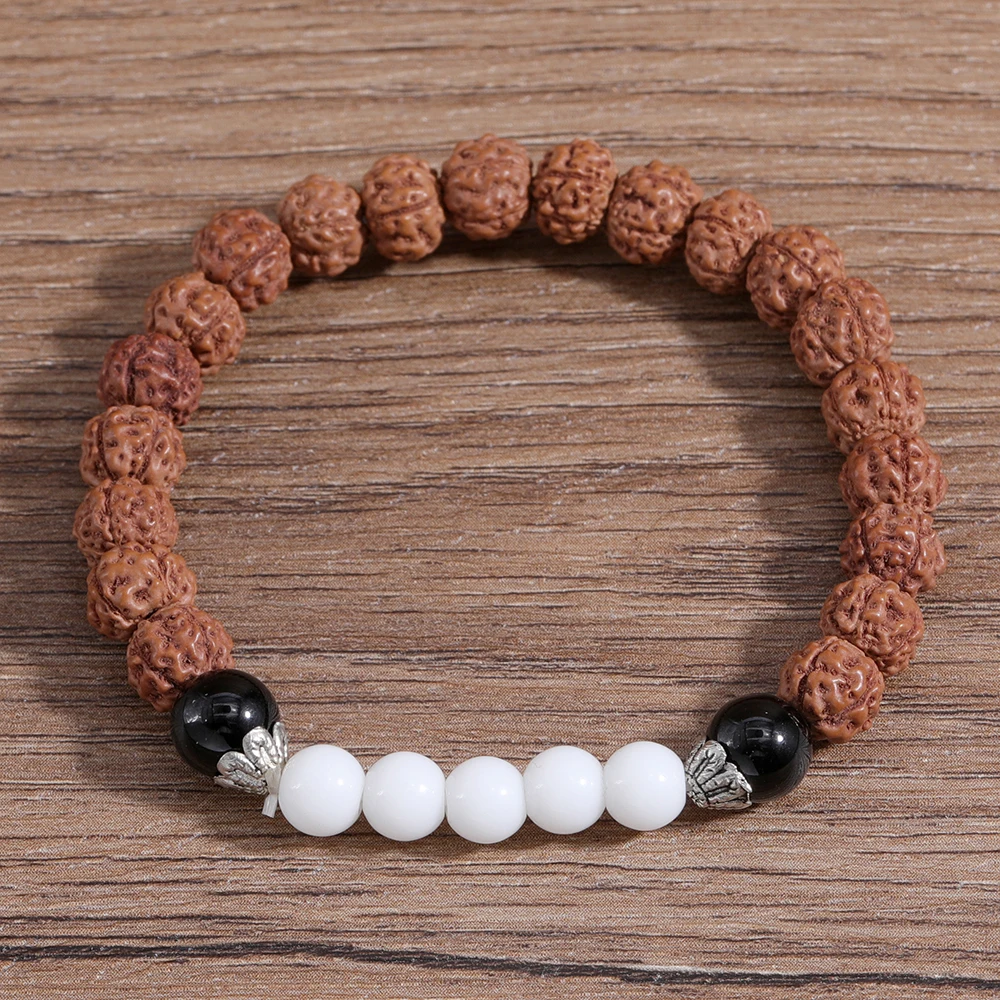 Black Onyx & White Natural Stone Bracelet Tibetan Buddhist Handmade Coconut Meditation Prayer Bracelet Women Men Jewelry
Black Onyx & White Natural Stone Bracelet Tibetan Buddhist Handmade Coconut Meditation Prayer Bracelet Women Men Jewelry