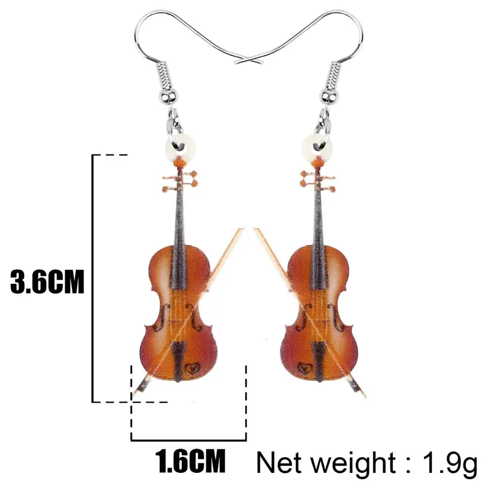 Bonsny Acrylic Wood Color Fiddle Violin Earrings Print Lightweigh Dangle Drop Jewelry For Women Girls Kid Classic Gift Accessory
Bonsny Acrylic Wood Color Fiddle Violin Earrings Print Lightweigh Dangle Drop Jewelry For Women Girls Kid Classic Gift Accessory