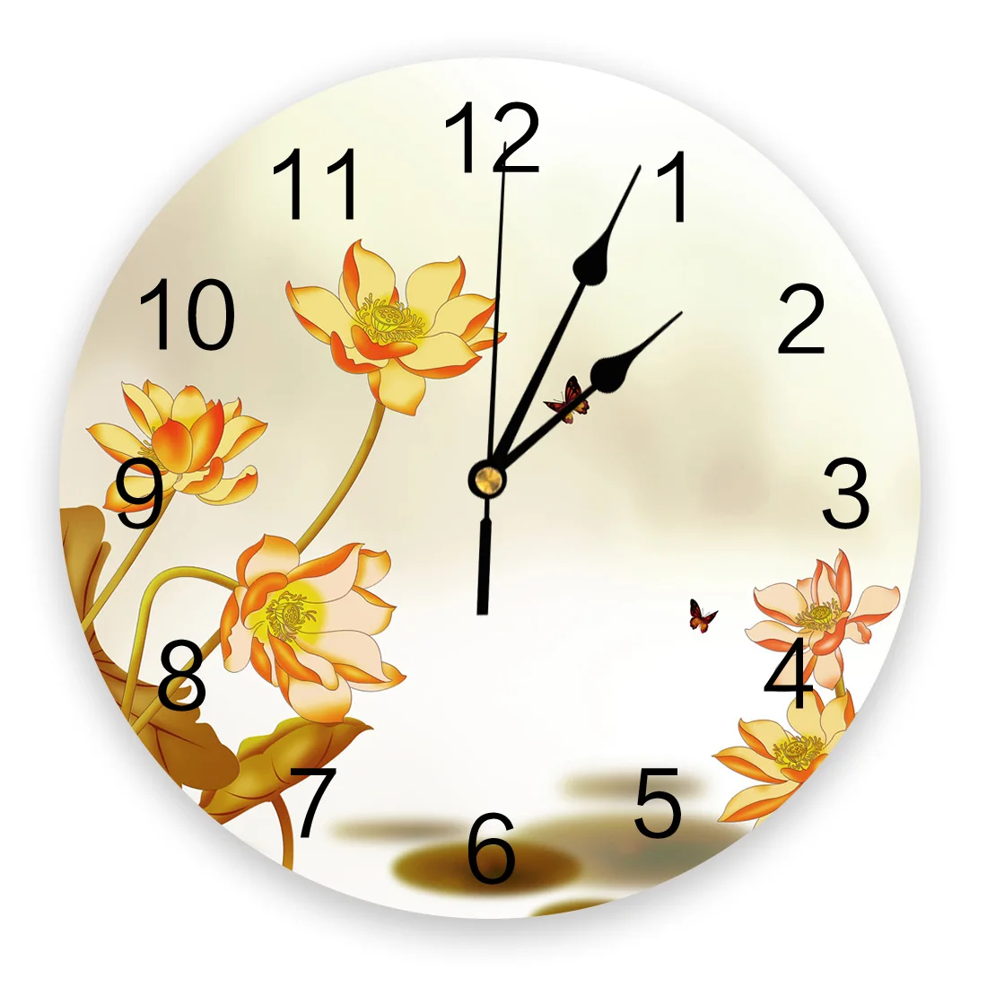 Modern Wall Clock Ink Lotus Butterfly PVC Wall Clock Home Decor Bedroom Silent Oclock Watch Wall for Living Room 
Modern Wall Clock Ink Lotus Butterfly PVC Wall Clock Home Decor Bedroom Silent Oclock Watch Wall for Living Room