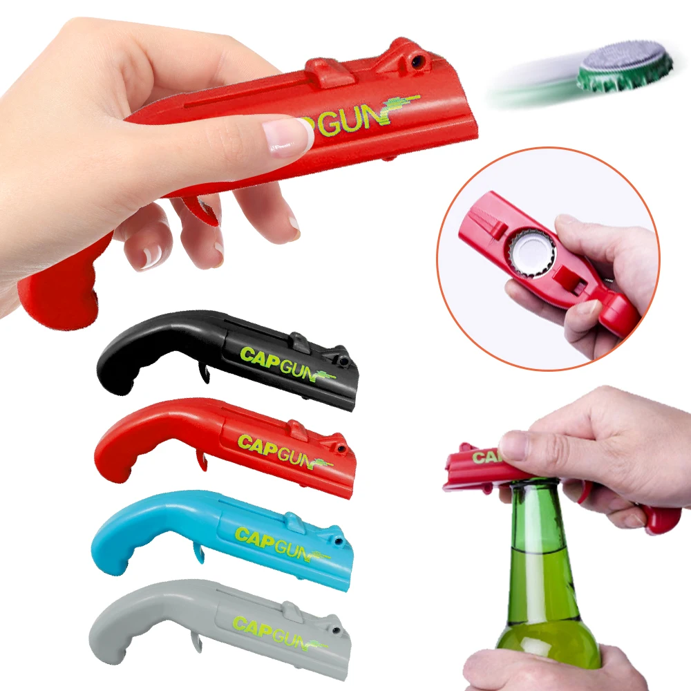 Portable Cap Gun Bottle Opener Beverage Beer Opener Gun Cap Launcher Bar Tool Party Drink Opening Shooter Wine Accessories
Portable Cap Gun Bottle Opener Beverage Beer Opener Gun Cap Launcher Bar Tool Party Drink Opening Shooter Wine Accessories