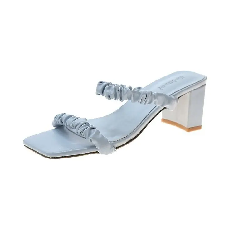 High-Heeled Shoes Lady Slippers Casual Low Slipers Women Square heel Slides Luxury 2021 Block Fabric Pumps Rome Fashion Basic Pl
High-Heeled Shoes Lady Slippers Casual Low Slipers Women Square heel Slides Luxury 2021 Block Fabric Pumps Rome Fashion Basic Pl