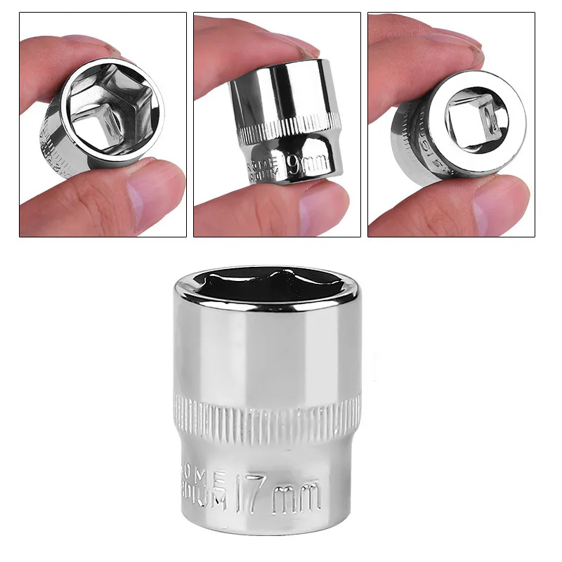 8mm-19mm Metal Standard Socket For 3/8 Inch Wrench Repair Accessories Tool Socket Wrench Head Sleeve Double End Hand Tools
8mm-19mm Metal Standard Socket For 3/8 Inch Wrench Repair Accessories Tool Socket Wrench Head Sleeve Double End Hand Tools