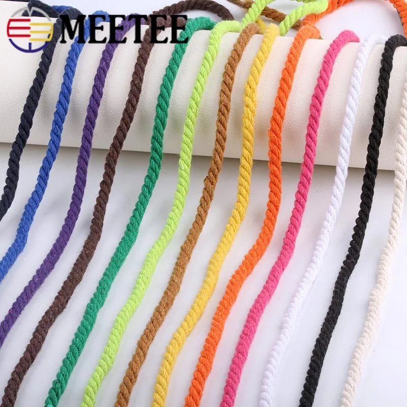 30Meters 100% Cotton 3 Shares Twisted 5mm Cords DIY Decoration Rope For Bag Cordon Coton Rond Sewing Accessories KY338
30Meters 100% Cotton 3 Shares Twisted 5mm Cords DIY Decoration Rope For Bag Cordon Coton Rond Sewing Accessories KY338