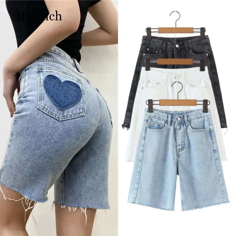 Summer Women's Denim Shorts Harajuku Retro Sexy Love Patch Pocket High Waist Shorts Plus Size Fitness Women's Clothing Shorts
Summer Women's Denim Shorts Harajuku Retro Sexy Love Patch Pocket High Waist Shorts Plus Size Fitness Women's Clothing Shorts