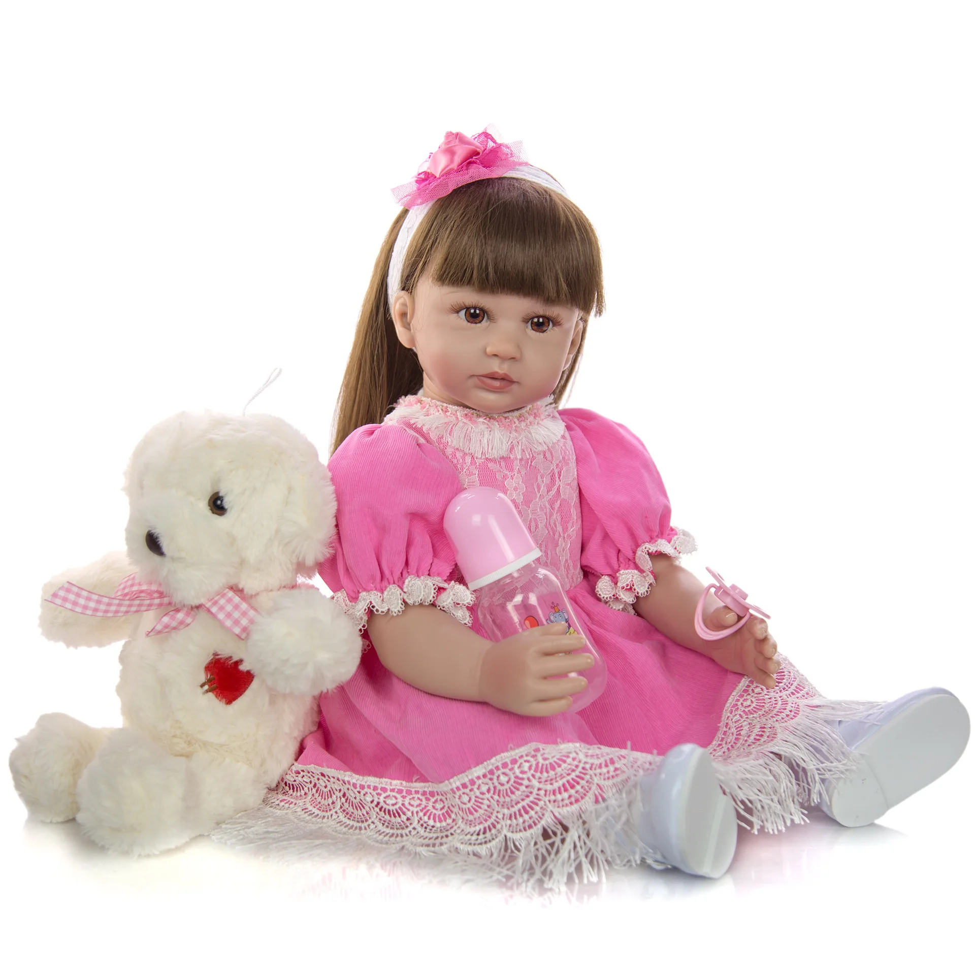 58cm Bebe Reborn Dolls soft Silicone and cotton body reborn baby doll real Girl Toys For kids Holiday gift with Princess dress
58cm Bebe Reborn Dolls soft Silicone and cotton body reborn baby doll real Girl Toys For kids Holiday gift with Princess dress