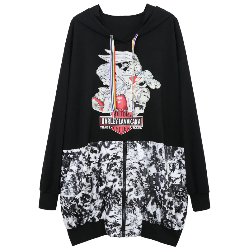 Spring oversized hoodies women clothes new cartoon print lady hip hop tops long streetwear Patchwork pullovers cotton sweatshirt
Spring oversized hoodies women clothes new cartoon print lady hip hop tops long streetwear Patchwork pullovers cotton sweatshirt