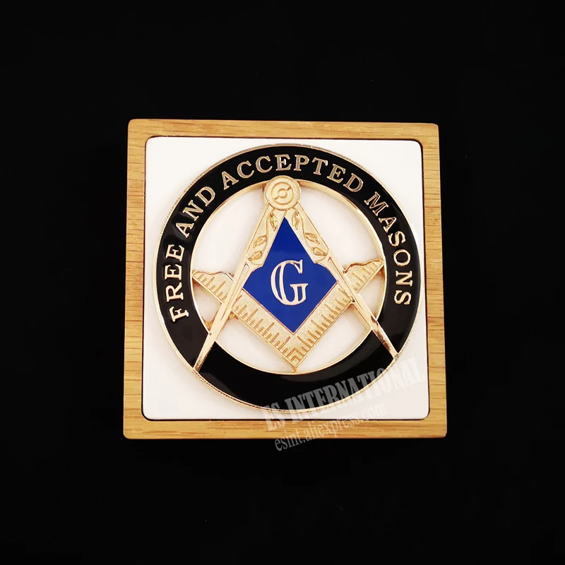 Masonic Автомобильная эмблема свободные и приемлемые мастеры черный значок Мейсон