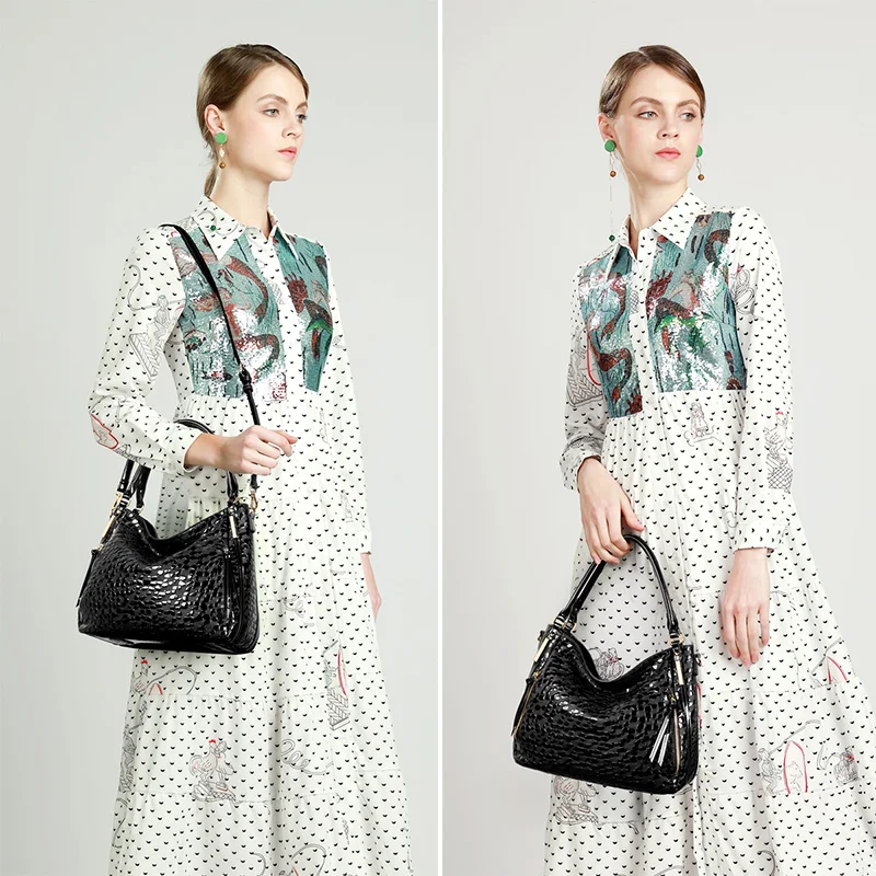 OLDSTERHEAD Lady Leather Shoulder Bags Sequin Purse Female Totes Commute Women's Handle Bags Large Capacity Mother's Day Gift
OLDSTERHEAD Lady Leather Shoulder Bags Sequin Purse Female Totes Commute Women's Handle Bags Large Capacity Mother's Day Gift