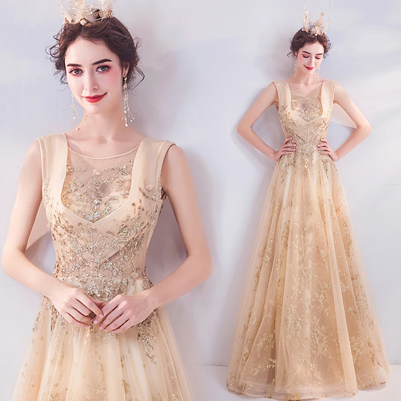 2021 Elegent women evening dress gold lace luxury long forma dress vestido de fiesta de boda
2021 Elegent women evening dress gold lace luxury long forma dress vestido de fiesta de boda