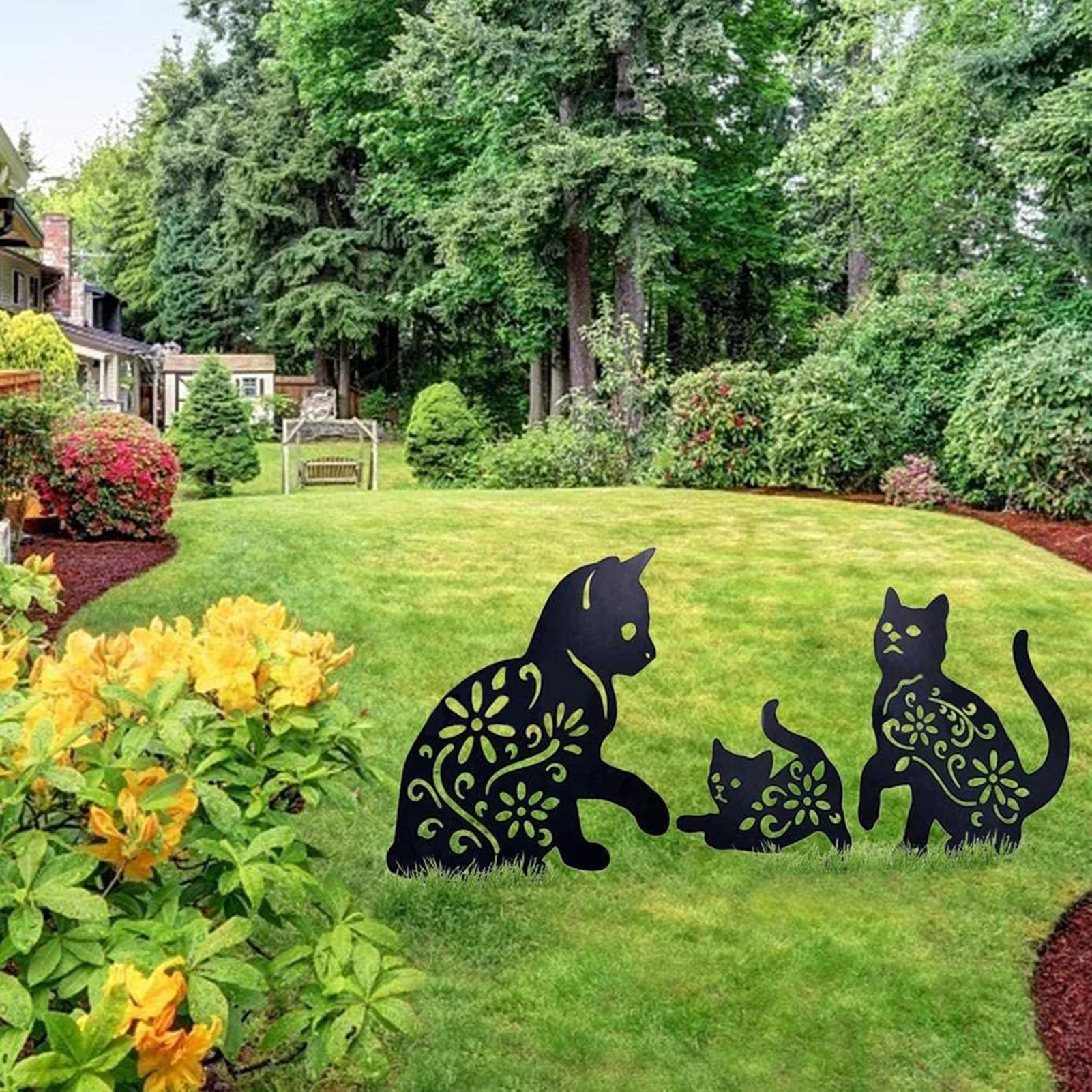 2D Cat Figure Ground Insert Decor Hollow Lifelike Kitten Metal Statue Peg for Outdoor Garden Manor Lawn Black FP8
2D Cat Figure Ground Insert Decor Hollow Lifelike Kitten Metal Statue Peg for Outdoor Garden Manor Lawn Black FP8