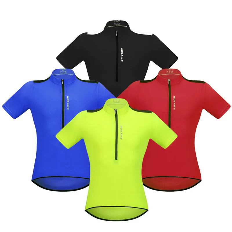 WOSAWE Short Sleeved Running Cycling T-shirt Breathable Reflective Strip Short Sleeved Cycling Jersey Half-Open Zipper T-shirt
WOSAWE Short Sleeved Running Cycling T-shirt Breathable Reflective Strip Short Sleeved Cycling Jersey Half-Open Zipper T-shirt