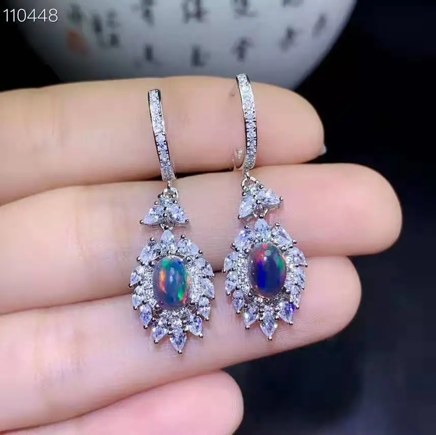 Natural High Quality Black Opal Flower Type Earrings S925 Sterling Silver Fashion Fine Charming Jewelry for Women Free Shipping
Natural High Quality Black Opal Flower Type Earrings S925 Sterling Silver Fashion Fine Charming Jewelry for Women Free Shipping
