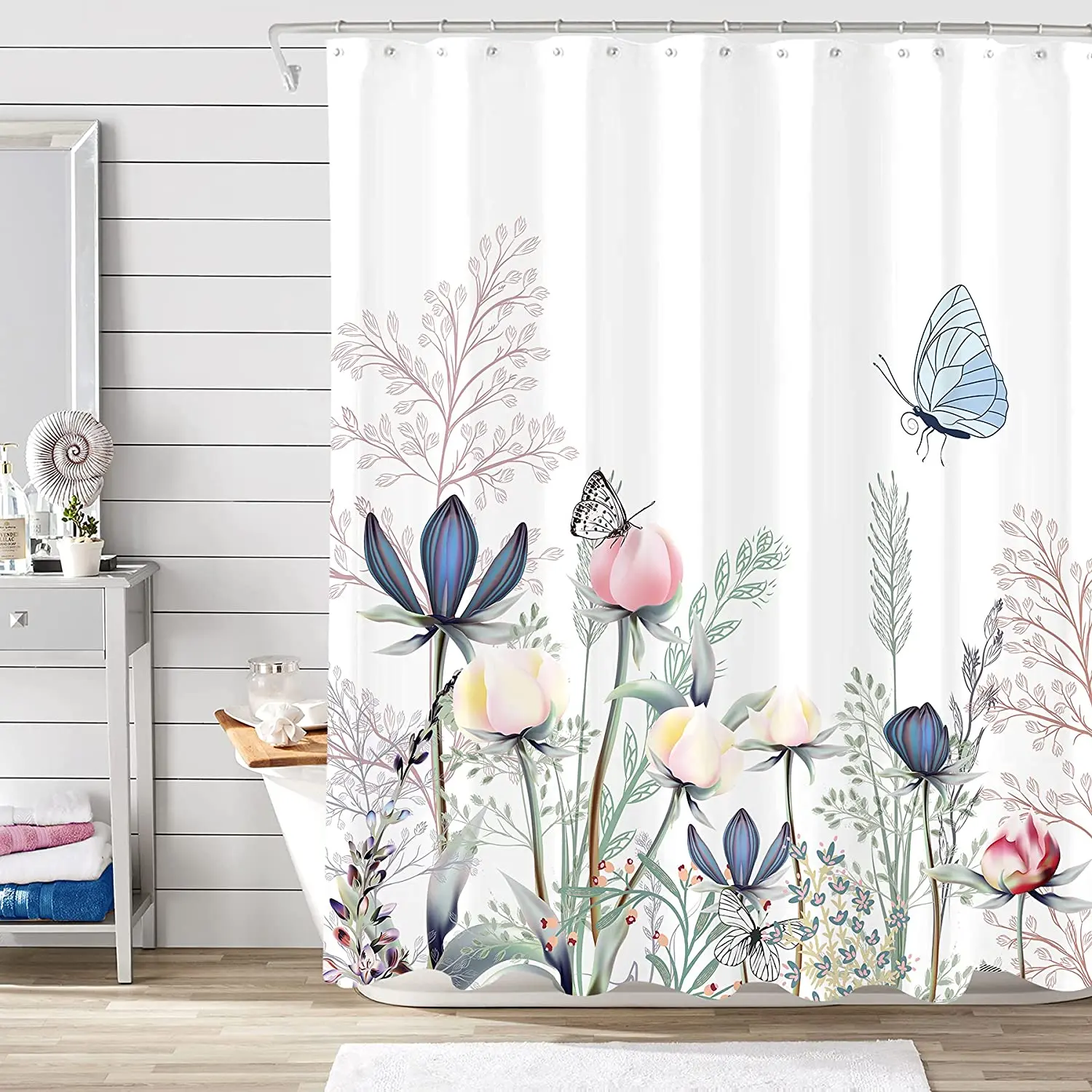 Butterfly Flower Floral Bathroom Shower Curtains Blossom Spring Chic Colorful Plant Vintage Country Polyester Fabric Bath Screen
Butterfly Flower Floral Bathroom Shower Curtains Blossom Spring Chic Colorful Plant Vintage Country Polyester Fabric Bath Screen