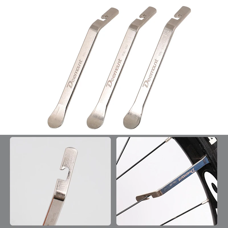 3pcs Bicycle Bike Tire Lever Convenient Durable Carbon Steel Tyre Pry Bar Changing Repair Tool 122 Mm*10 Mm
3pcs Bicycle Bike Tire Lever Convenient Durable Carbon Steel Tyre Pry Bar Changing Repair Tool 122 Mm*10 Mm