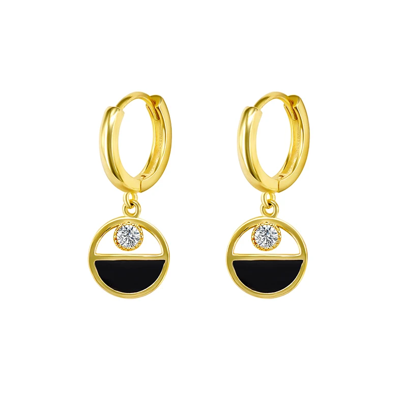 925 Silver Ear Buckle Round Shaped Drop Hoop Earrings for Women Gold Color Crystal Hollow Out Earrings Fashion Party Jewelry
925 Silver Ear Buckle Round Shaped Drop Hoop Earrings for Women Gold Color Crystal Hollow Out Earrings Fashion Party Jewelry