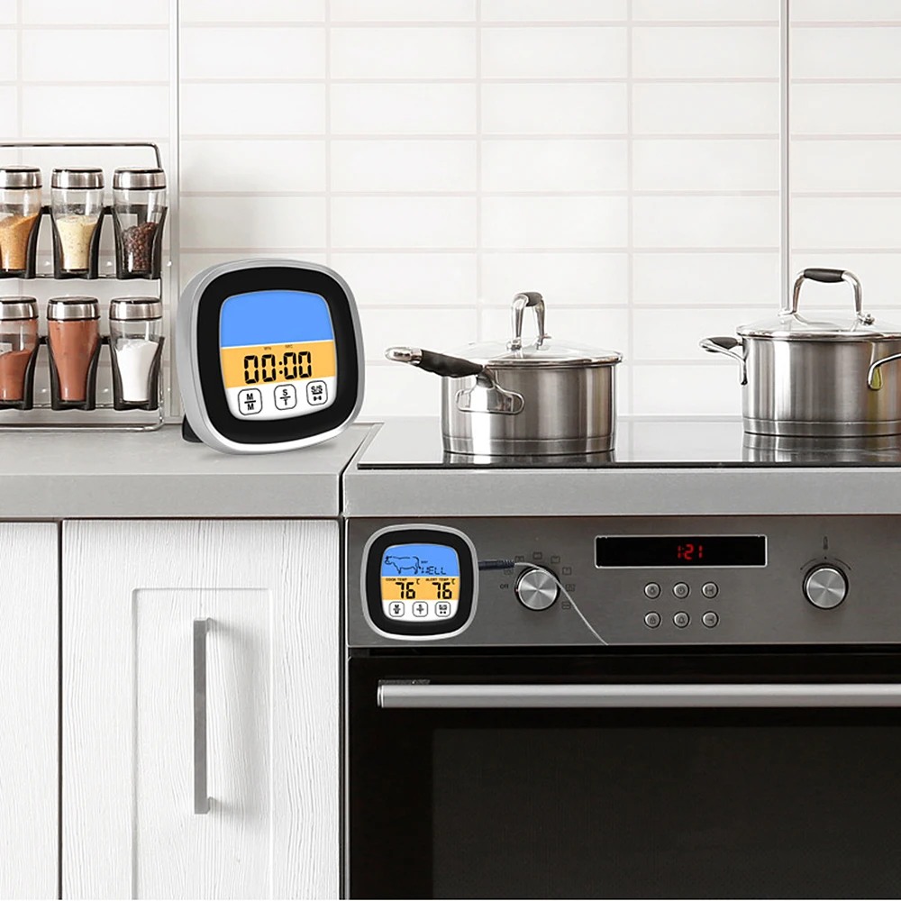 Meat Thermometer For Cooking BBQ Grilling With Probe LED Backlight Digita Touch Screen Operation Household Products Kitchen Tool
Meat Thermometer For Cooking BBQ Grilling With Probe LED Backlight Digita Touch Screen Operation Household Products Kitchen Tool