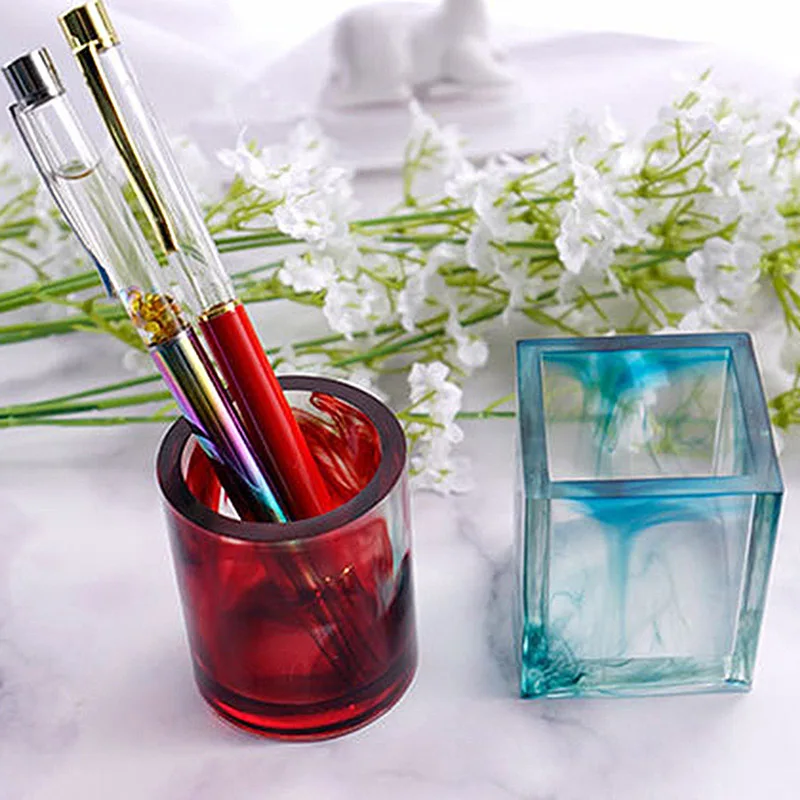 3D Silicone Mold Epoxy Resin Molds DIY Pen Container Organizer Square Round Storage Silica Molds Crafts Jewelry Making Tools
3D Silicone Mold Epoxy Resin Molds DIY Pen Container Organizer Square Round Storage Silica Molds Crafts Jewelry Making Tools