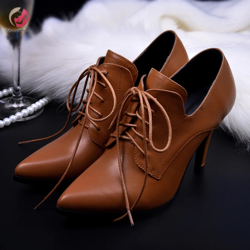 Original Intention New Stylish Elegant Ankle Boots Woman Pointed Toe Cross-tied Stiletto High Heels Fashion Short Boots Woman
Original Intention New Stylish Elegant Ankle Boots Woman Pointed Toe Cross-tied Stiletto High Heels Fashion Short Boots Woman