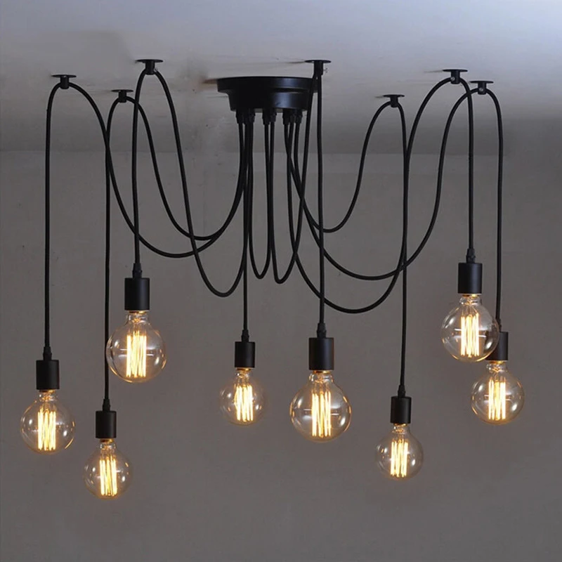 Vintage Nordic Spider Pendant Lamp E27 Multiple Adjustable Retro Pendant Lights Master Bedrron Living Room Loft Pendant Lamp
Vintage Nordic Spider Pendant Lamp E27 Multiple Adjustable Retro Pendant Lights Master Bedrron Living Room Loft Pendant Lamp