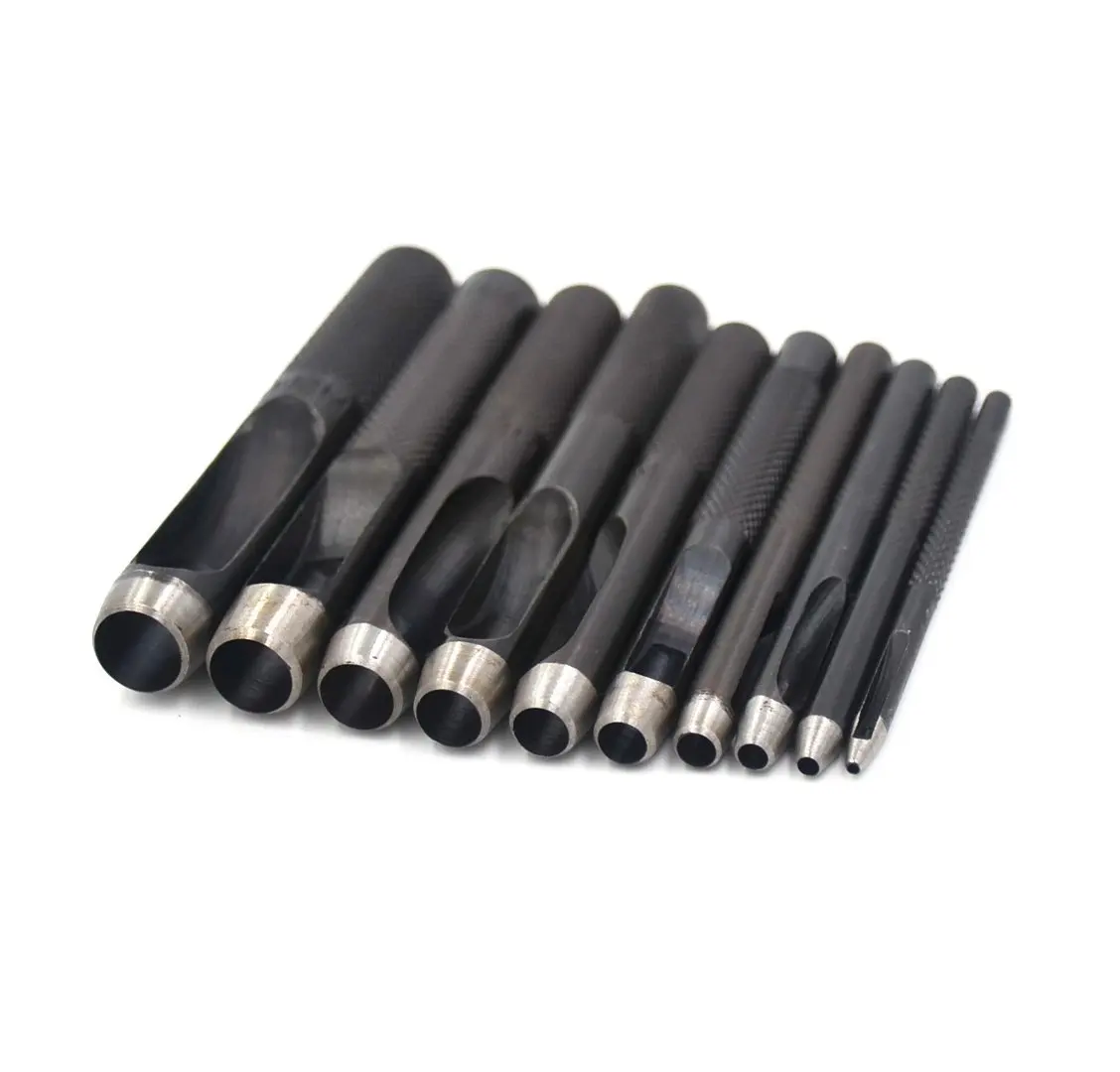 10 Pcs Round Carbon Steel Leather Craft Shank Hollow Hole Punch 1mm-10mm for Leather Belt Band Gasket Tools SER88
10 Pcs Round Carbon Steel Leather Craft Shank Hollow Hole Punch 1mm-10mm for Leather Belt Band Gasket Tools SER88