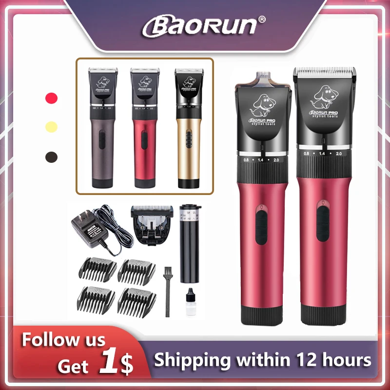 BaoRun P6 Dog Hair Trimmer Electrical Pet Cat Clippers Professional Grooming Machine Animal Haircut Machine Electric Scissor
BaoRun P6 Dog Hair Trimmer Electrical Pet Cat Clippers Professional Grooming Machine Animal Haircut Machine Electric Scissor