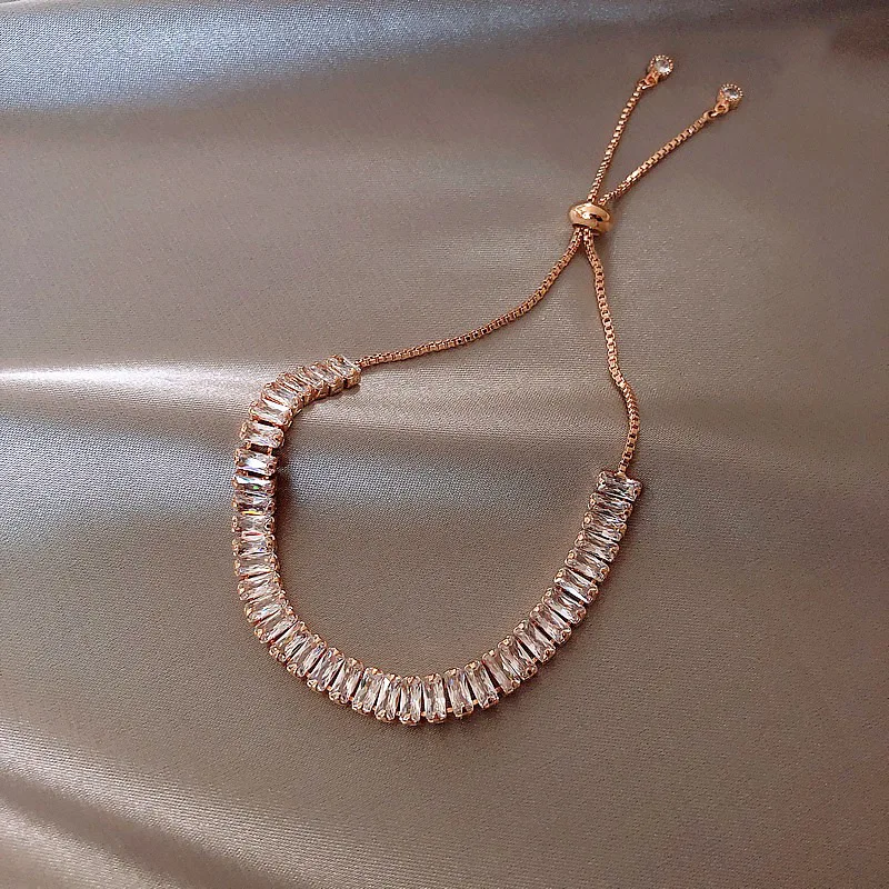 2021 New Silver Color Rose Gold Bracelet for Female Crystal Charm Zircon Stone Bracelet Women Bridal Wedding Fine Jewelry Gift
2021 New Silver Color Rose Gold Bracelet for Female Crystal Charm Zircon Stone Bracelet Women Bridal Wedding Fine Jewelry Gift