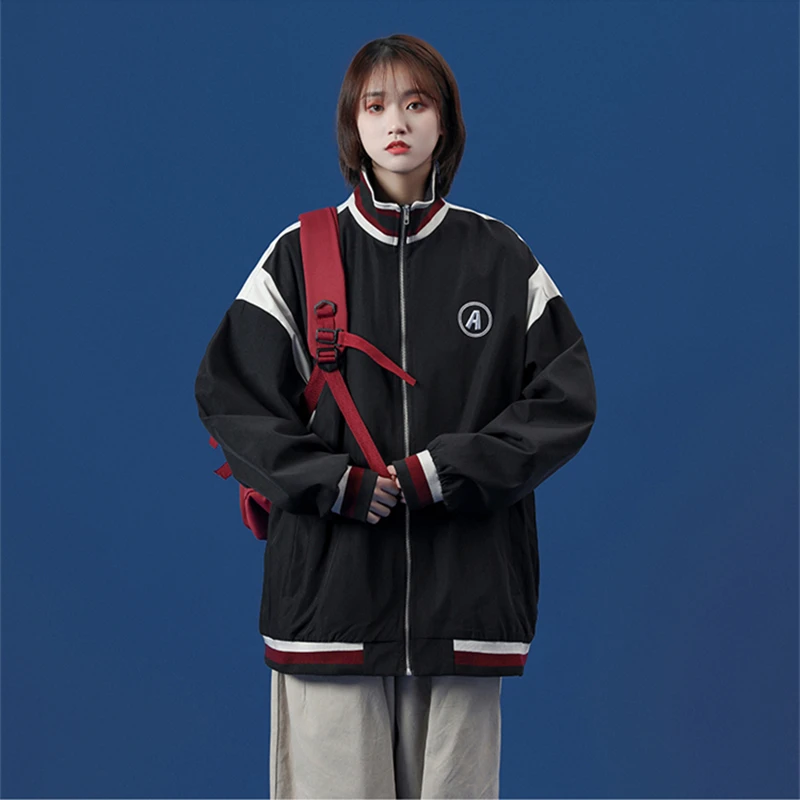 Women Jacket Spring and Autumn Women's Coat Casual Baseball Jacket Sports Patchwork Loose Women's Clothing 2021 Korean Version
Women Jacket Spring and Autumn Women's Coat Casual Baseball Jacket Sports Patchwork Loose Women's Clothing 2021 Korean Version