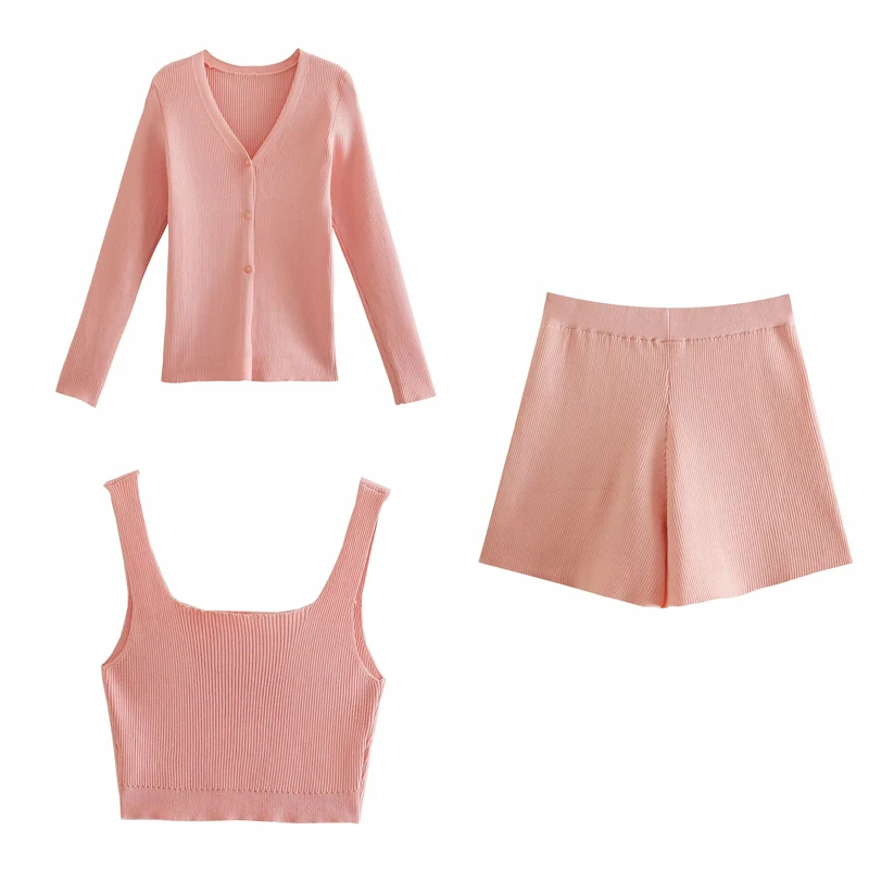 2021 New Autumn Knit 3-piece Outfits Sexy Backless Crop Tops Women Knit Cardigan Top and High Waist Shorts Party Clubwear set
2021 New Autumn Knit 3-piece Outfits Sexy Backless Crop Tops Women Knit Cardigan Top and High Waist Shorts Party Clubwear set