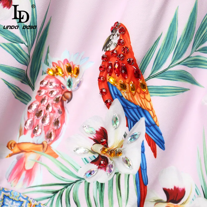 LD LINDA DELLA 2021 Fashion Runway Summer Pink Dress Women's Short sleeve Patchwork Animal Flower print Beaded Vintage Mini Dres
LD LINDA DELLA 2021 Fashion Runway Summer Pink Dress Women's Short sleeve Patchwork Animal Flower print Beaded Vintage Mini Dres