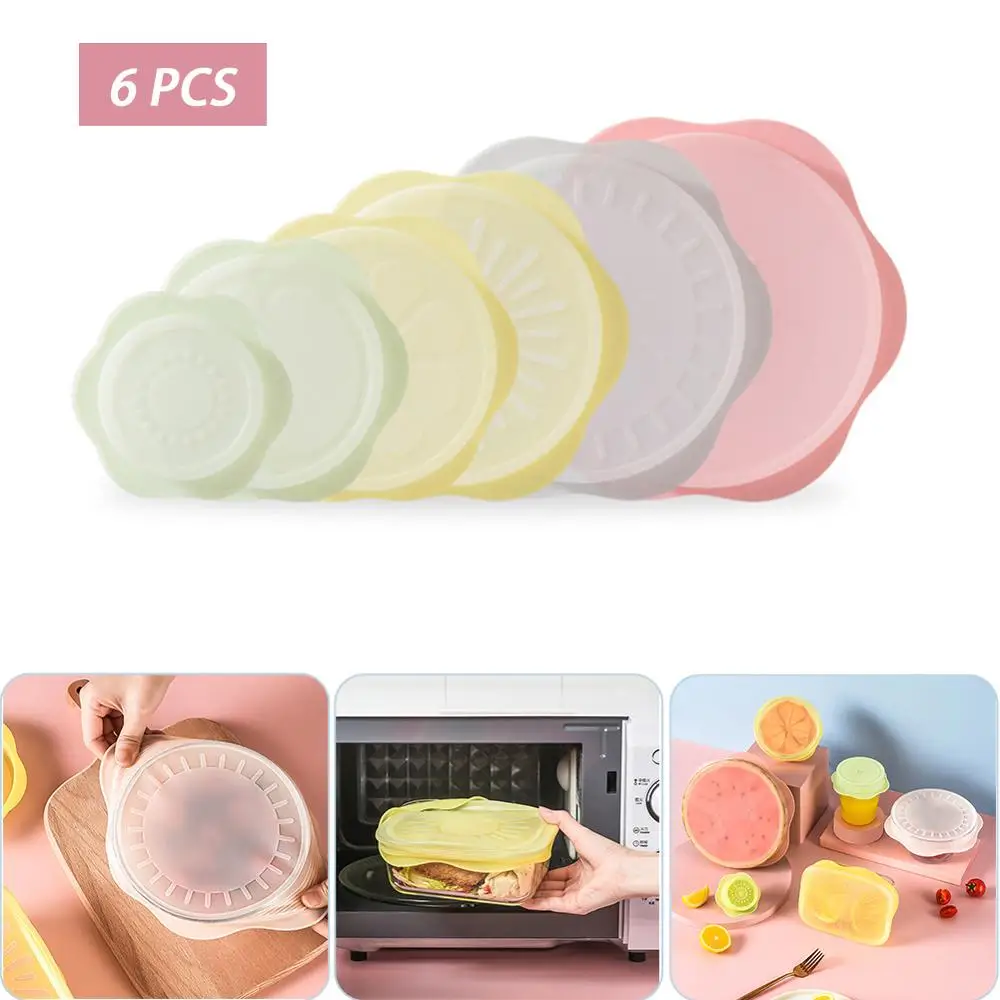 6 Pcs Silicone Stretch Lids 2.6" To 7.6" Reusable Food Stoage Cover For Bowls Cups Dishes Containers Dishwasher Fridge Safe
6 Pcs Silicone Stretch Lids 2.6" To 7.6" Reusable Food Stoage Cover For Bowls Cups Dishes Containers Dishwasher Fridge Safe
