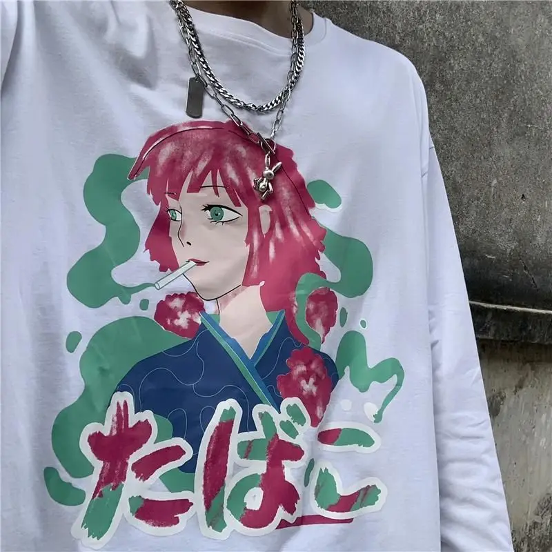 T-shirt Men's And Women's Japanese Hip-hop High Street Second Harajuku Printing Long Sleeve Lazy Wind Lovers Leisure Harajuku
T-shirt Men's And Women's Japanese Hip-hop High Street Second Harajuku Printing Long Sleeve Lazy Wind Lovers Leisure Harajuku